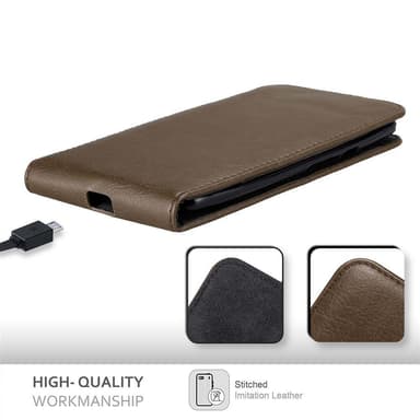 Motorola MOTO X PLAY deksel flip cover (brun)