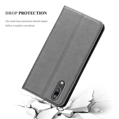Huawei P20 lommebokdeksel case (grå)