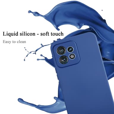 Motorola Edge 40 Pro silikondeksel case (Blå)