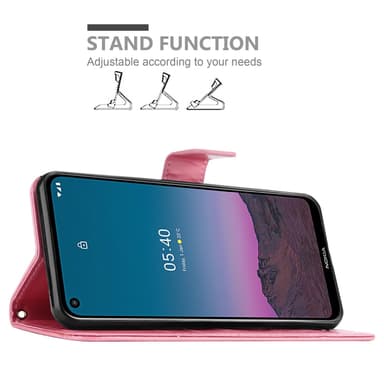 Nokia 5.4 lommebokdeksel Blomster (rosa)