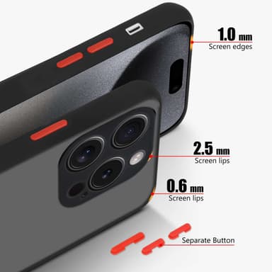 iPhone 15 PRO Deksel Case Cover (Svart)