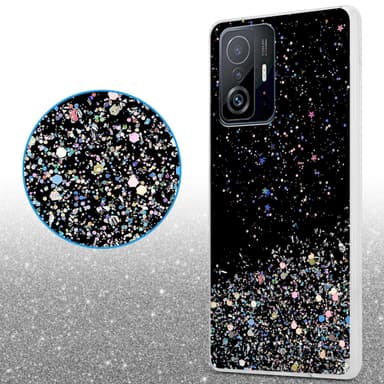 Xiaomi 11T / 11T PRO Silikondeksel Glitter (Svart)