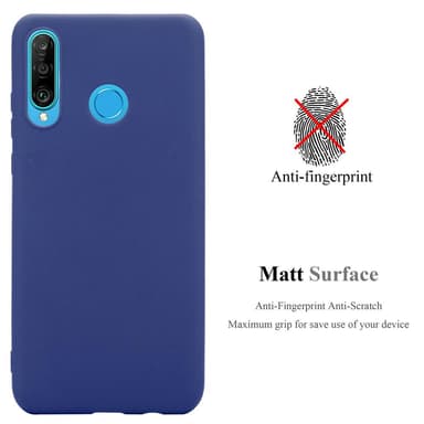 Deksel Huawei P30 LITE Silikon cover (blå)
