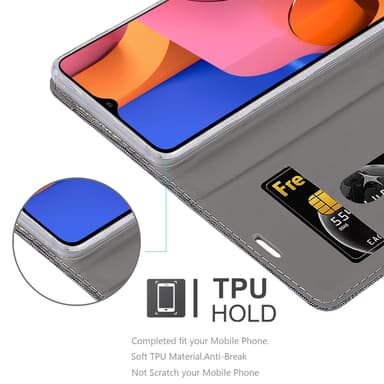 Samsung Galaxy A20s lommebokdeksel etui (grå)