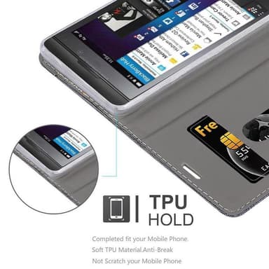 Blackberry Z10 lommebokdeksel etui (blå)