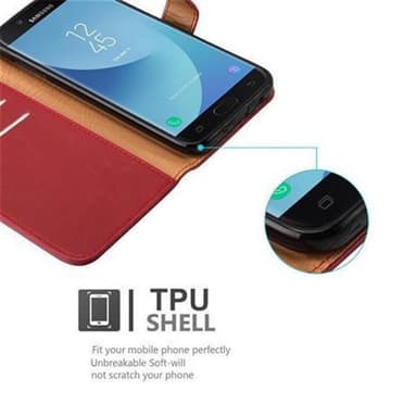 Samsung Galaxy J7 2017 lommebokdeksel etui (rød)