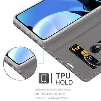 Xiaomi RedMi 9T / POCO M3 lommebokdeksel etui (grå)