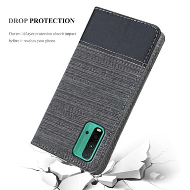 Xiaomi RedMi 9T / POCO M3 lommebokdeksel etui (grå)