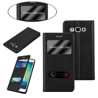 Samsung Galaxy A7 2015 lommebokdeksel cover (svart)