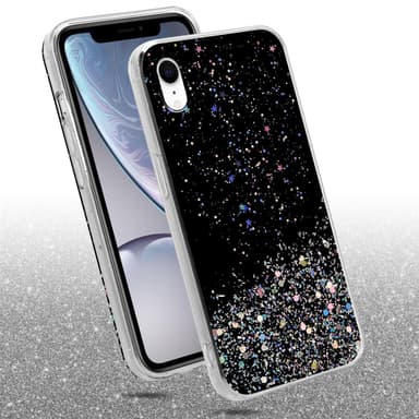iPhone XR Silikondeksel Glitter (svart)