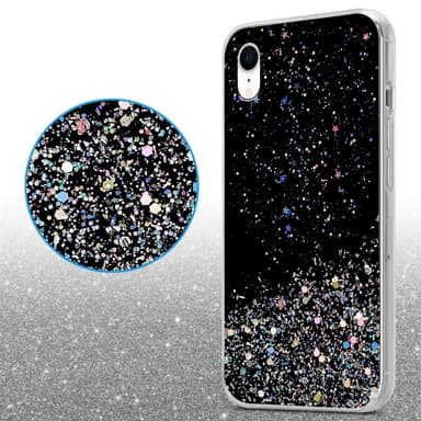 iPhone XR Silikondeksel Glitter (svart)
