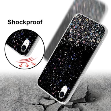iPhone XR Silikondeksel Glitter (svart)