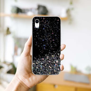 iPhone XR Silikondeksel Glitter (svart)