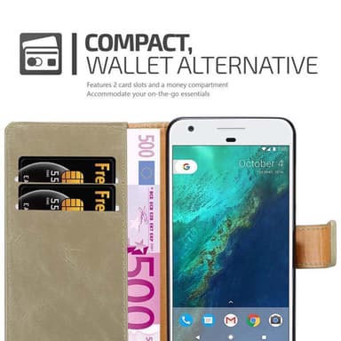 Google PIXEL lommebokdeksel etui (brun)