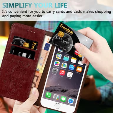 iPhone 6 / 6S lommebokdeksel etui (rød)