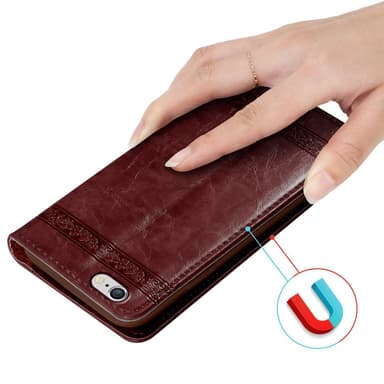 iPhone 6 / 6S lommebokdeksel etui (rød)