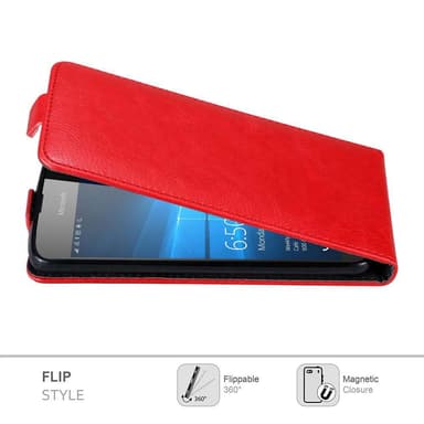 Nokia Lumia 650 deksel flip cover (rød)