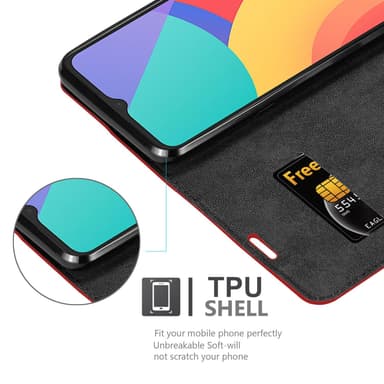 Alcatel 1S 2021 / 3L 2021 lommebokdeksel case (rød)