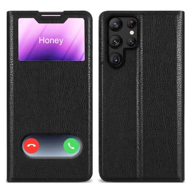 Samsung Galaxy S22 ULTRA lommebokdeksel cover (svart)
