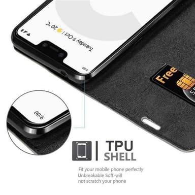 Google PIXEL 3 XL lommebokdeksel case (brun)