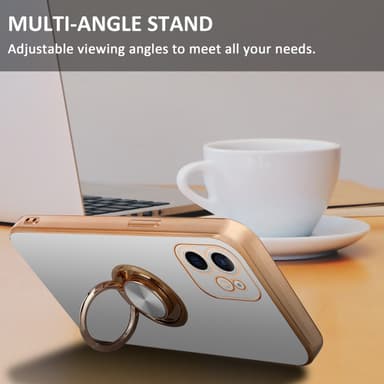 iPhone 12 MINI silikondeksel case (hvit)