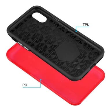 iPhone X / XS Deksel Case Cover (rød)