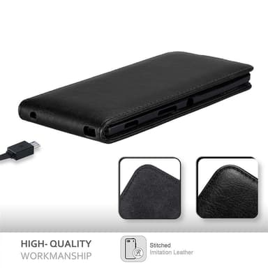 Sony Xperia T3 deksel flip cover (svart)