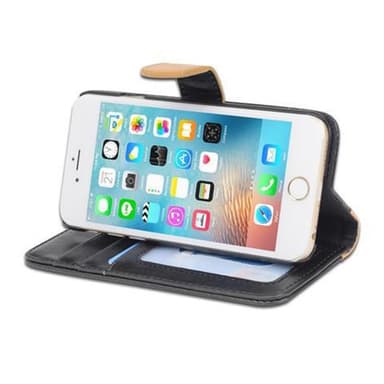 iPhone 6 / 6S lommebokdeksel cover (svart)