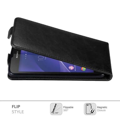 Sony Xperia T3 deksel flip cover (svart)