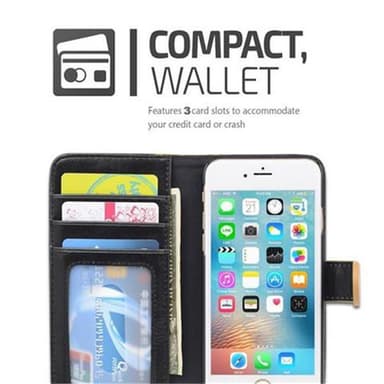 iPhone 6 / 6S lommebokdeksel cover (svart)