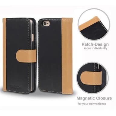 iPhone 6 / 6S lommebokdeksel cover (svart)