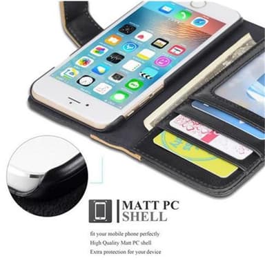 iPhone 6 / 6S lommebokdeksel cover (svart)