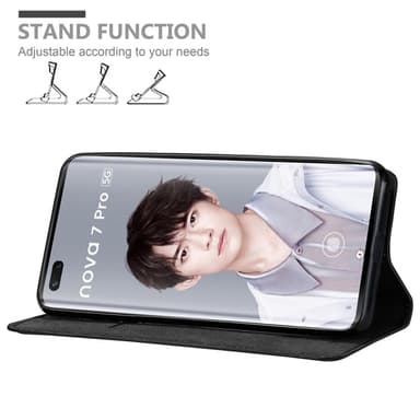 Huawei NOVA 7 PRO 5G lommebokdeksel case (svart)