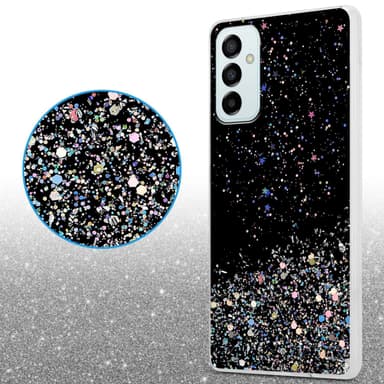 Samsung Galaxy M23 5G Silikondeksel Glitter (Svart)