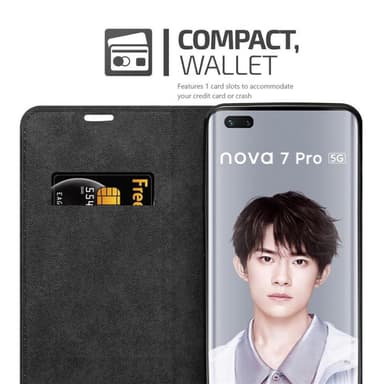 Huawei NOVA 7 PRO 5G lommebokdeksel case (svart)