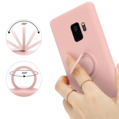 Deksel Samsung Galaxy S9 Ring Case (rosa)
