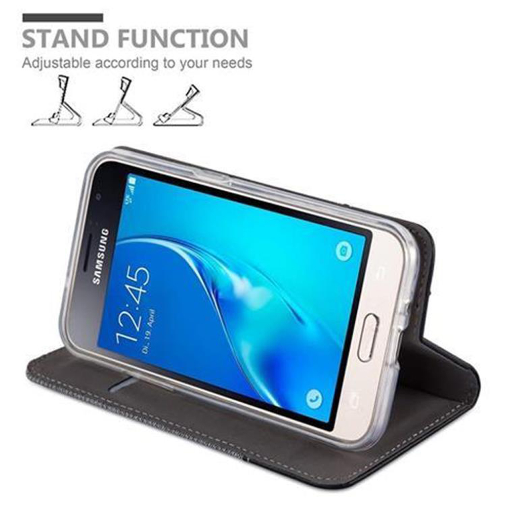 Samsung Galaxy J1 2016 lommebokdeksel etui (grå)
