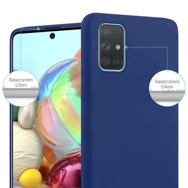 Deksel Samsung Galaxy A71 5G Silikon cover (blå)