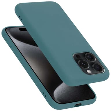 iPhone 15 PRO silikondeksel case (Grønn)