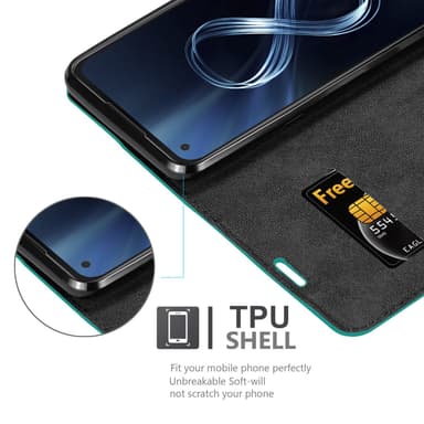 Asus ZenFone 8 lommebokdeksel case (turkis)