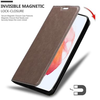 Samsung Galaxy S21 PLUS lommebokdeksel case (brun)