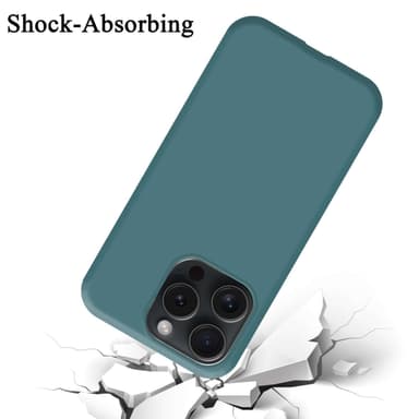 iPhone 15 PRO silikondeksel case (Grønn)