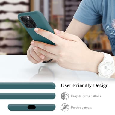 iPhone 15 PRO silikondeksel case (Grønn)