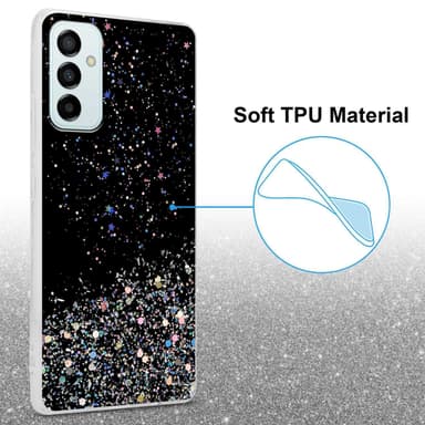 Samsung Galaxy M23 5G Silikondeksel Glitter (Svart)