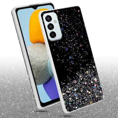 Samsung Galaxy M23 5G Silikondeksel Glitter (Svart)