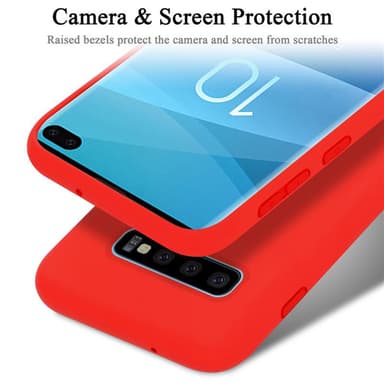 Samsung Galaxy S10 PLUS silikondeksel case (rød)