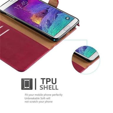 Samsung Galaxy NOTE 4 lommebokdeksel etui (rød)