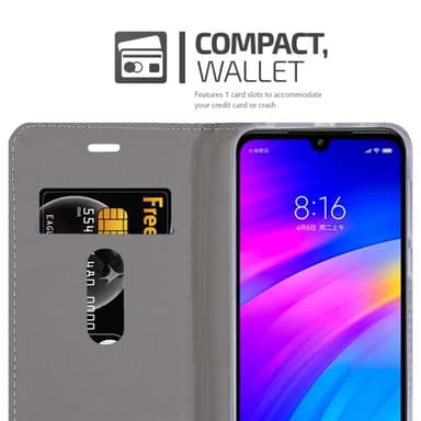 Xiaomi RedMi 7 lommebokdeksel etui (grå)