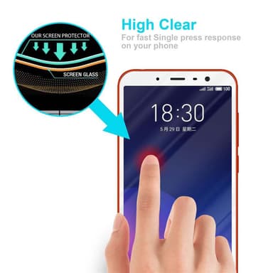 MEIZU M6T Skjermbeskytter Skärmskydd (hvit)