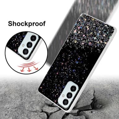 Samsung Galaxy M23 5G Silikondeksel Glitter (Svart)